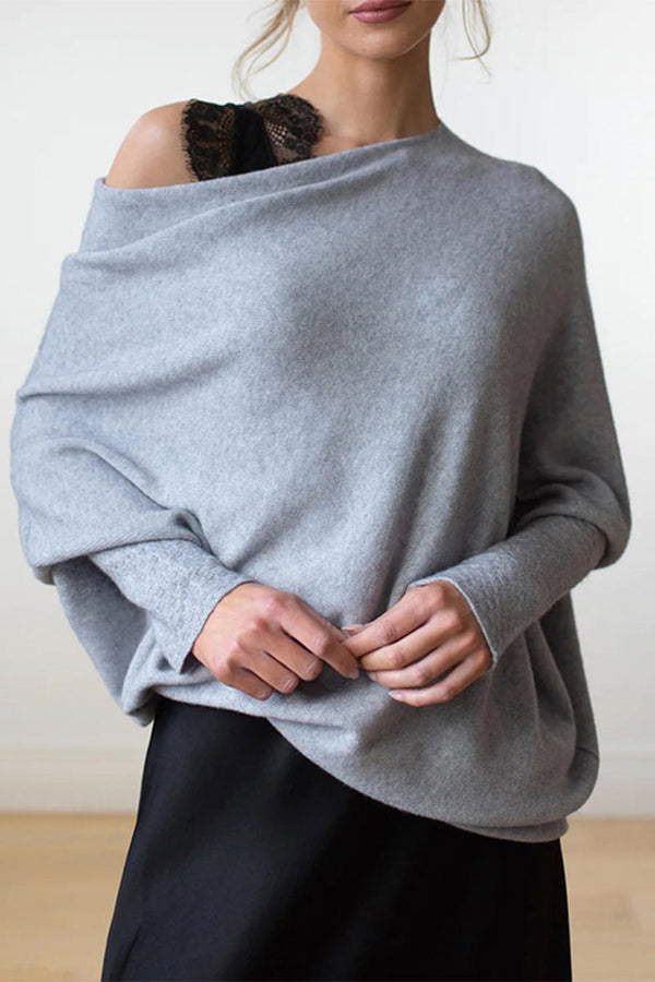 WH0256 Off Shoulder Fashion Sweater