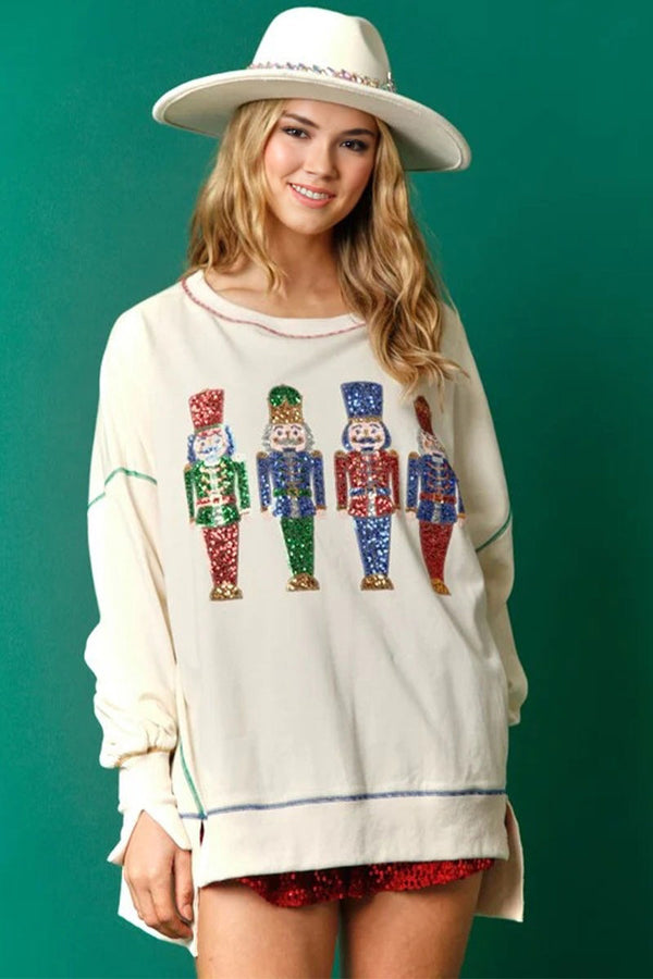 WH602 Sequins Holiday Sweatshirt