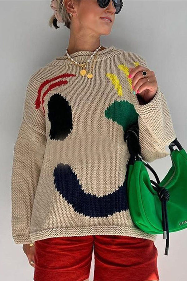 WH0512 Smiley Face Sweater