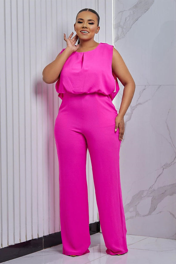 JH0581 Sleeveless Wide Leg Jumpsuits