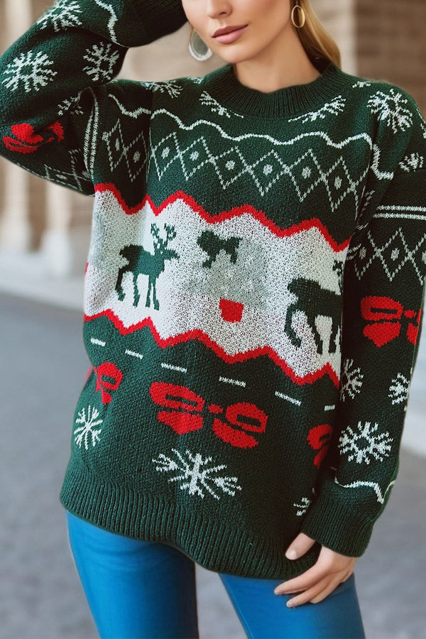 WI719 Christmas Knitted Sweater