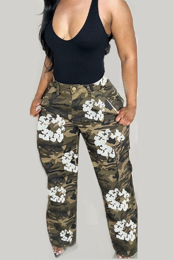 PJ0150 Floral Camo Long Pants