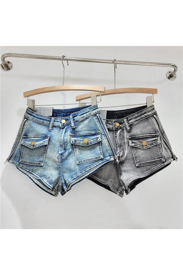 PM0188 Distressed Denim Hot Shorts