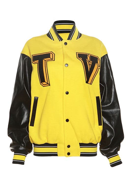 TT637 Two Tone Varsity Jacket