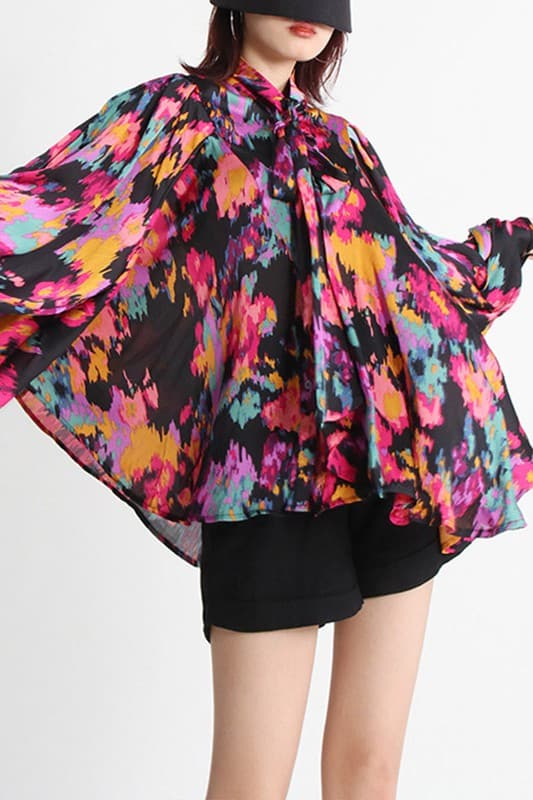 TX832 Floral Long Sleeve Blouse