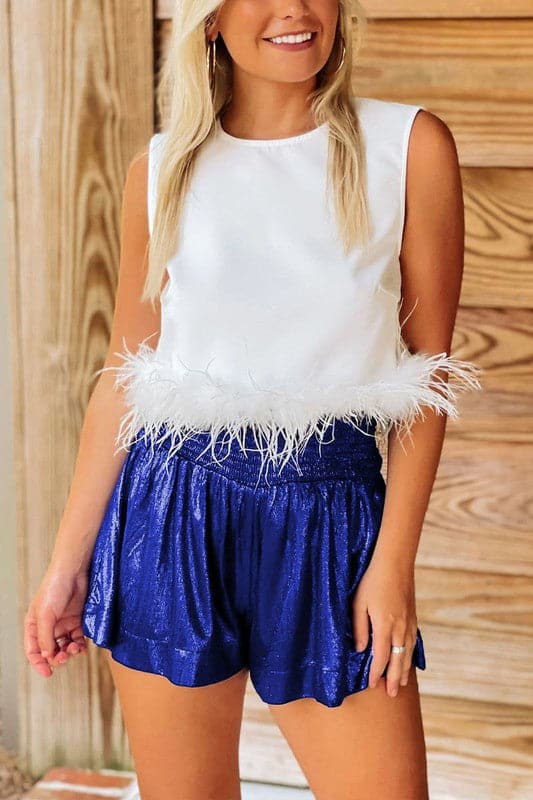 PY899 Sparkle Metallic Swing Shorts