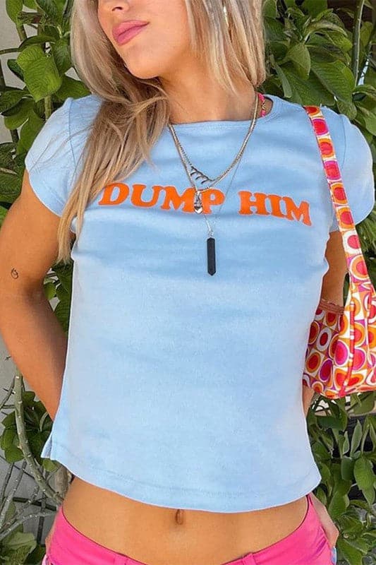 TZ690 Dump Him Cropped T Shrit