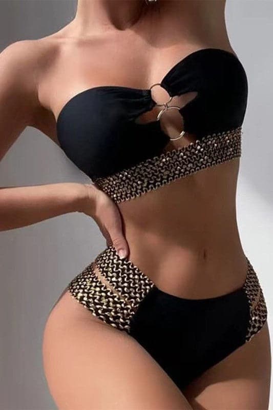 SA932 High Waist Cut Out Swimwear Bathing Suit